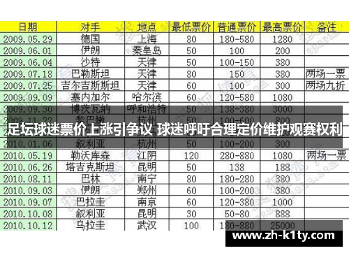 足坛球迷票价上涨引争议 球迷呼吁合理定价维护观赛权利