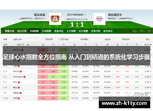 足球心水指数全方位指南 从入门到精通的系统化学习步骤